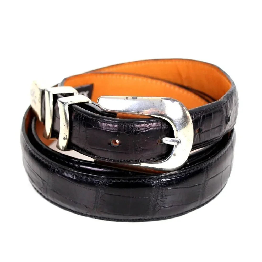 Onyx CROCO BLACK GENUINE LEATHER 1 1/8